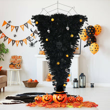 Load image into Gallery viewer, Halloween Upside Down Christmas Tree with Built-in Purple LED Lights - Suitable for Halloween Party Decorations
