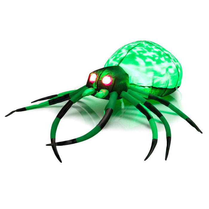 Halloween Inflatable Green Spider - Suitable for Halloween Decorations and Haunted Houses