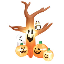Charger l&#39;image dans la galerie, Halloween Inflatable Dead Tree with Built-in LED Lights - Suitable for Halloween Decorations and Ghost Parties

