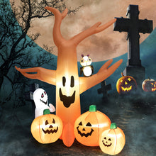 Charger l&#39;image dans la galerie, Halloween Inflatable Dead Tree with Built-in LED Lights - Suitable for Halloween Decorations and Ghost Parties
