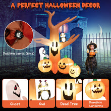 Charger l&#39;image dans la galerie, Halloween Inflatable Dead Tree with Built-in LED Lights - Suitable for Halloween Decorations and Ghost Parties
