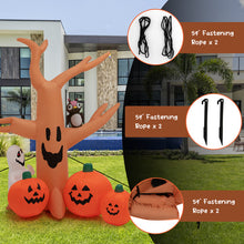 Charger l&#39;image dans la galerie, Halloween Inflatable Dead Tree with Built-in LED Lights - Suitable for Halloween Decorations and Ghost Parties
